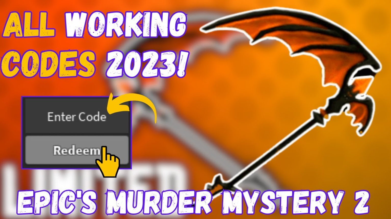Epics Murder Mystery 2 Codes November 2023