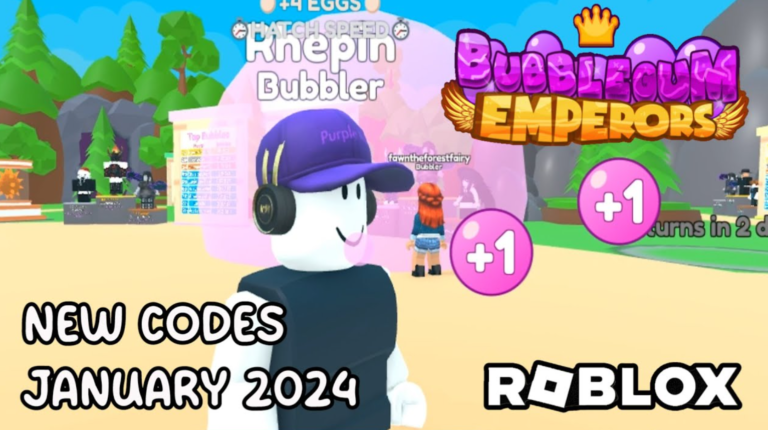 Bubble Gum Emperors Codes January 2024